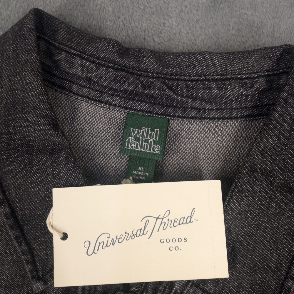 Universal Thread Womens Gray Denim Button-Up Shir… - image 5